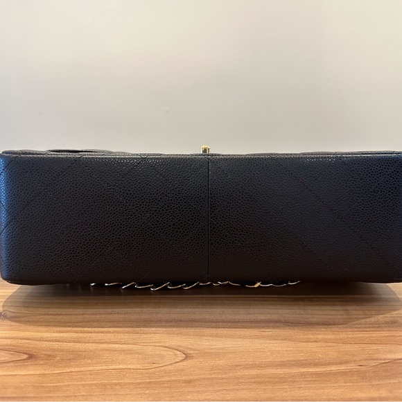 Chanel Classic Large Black Double Flap - Grained Calfskin & Gold Tone Metal - Picture 8 of 14